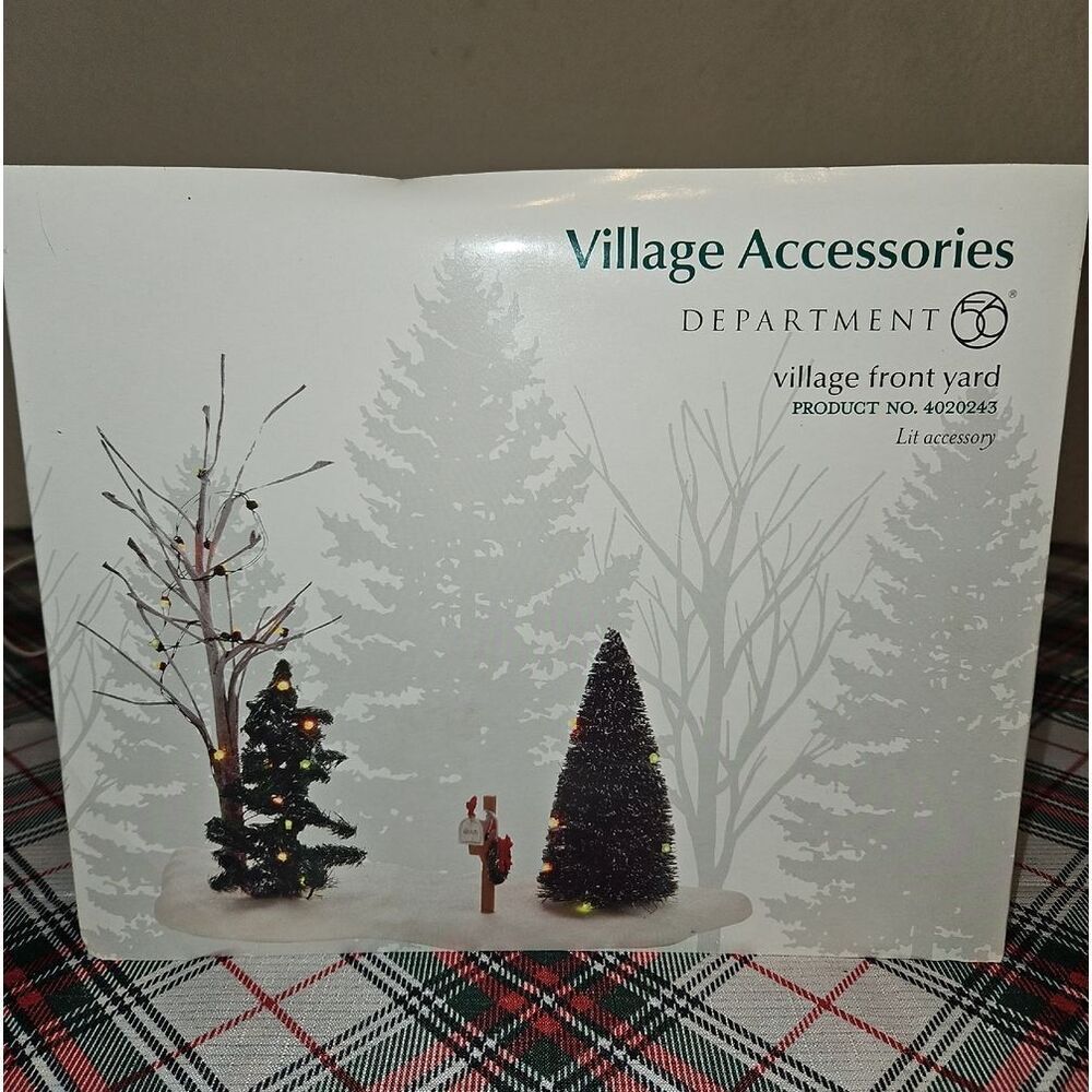 Department 56 Village Front Yard Holiday Tree Village Accent Decor